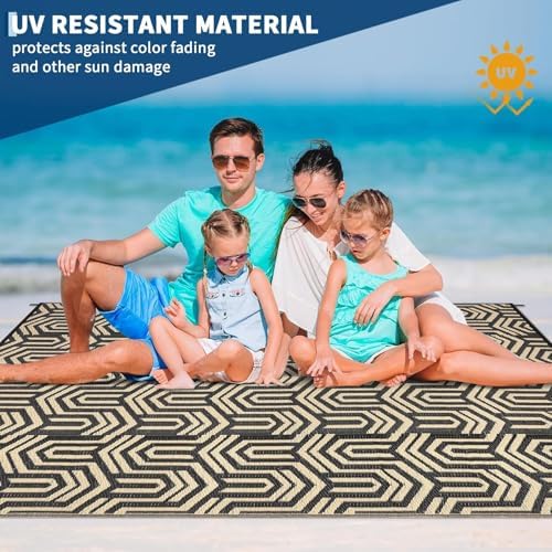 GAOMON Outdoor Rug 8x10 ft Waterproof Reversible Patio Rug - Image 4