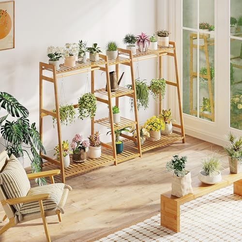 BAMBOOHOMIE Kids Clothing Rack with Shelves, Bamboo Clothes Garment Rack for Kids Child Baby, Kids Dress Up Storage Rack with Top Shelf, Toddlers Wardrobe Closet for Nursery (Large Size) - Image 5