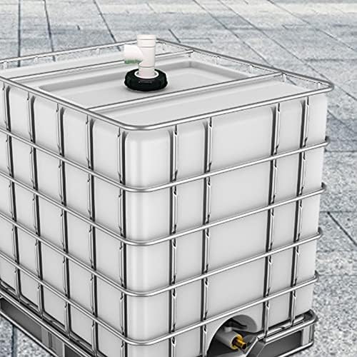JUTTA 165/245mm IBC Tank Lid Nylon Washable with Lid and Vent Hole for Rainwater Tank IBC Ton Barrel Cover Cap With Nylon Filter for Home and Garden (Black 165mm vertical) - Image 2