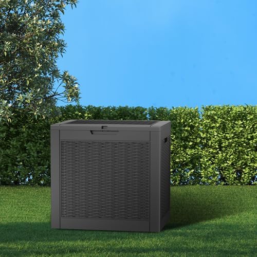 Vixzen 31 Gallon Outdoor Storage Box Waterproof, Lockable Outdoor Deck Box for Patio Cushions, Garden Tools, Pool Supplies (Black, 31 Gallon) - Image 4