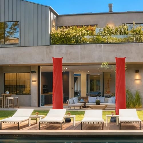 Cantilever Patio Umbrella Cover Outdoor Umbrella Covers, Red - Image 7