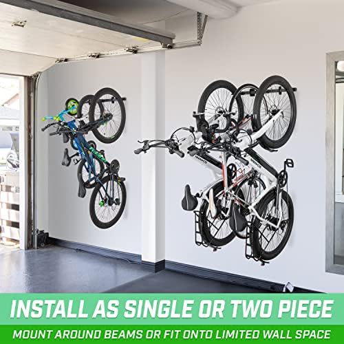 GoSports Wall Mounted Bike Rack for Garage - Vertical Storage for 4 to 6 Bicycles - Image 4
