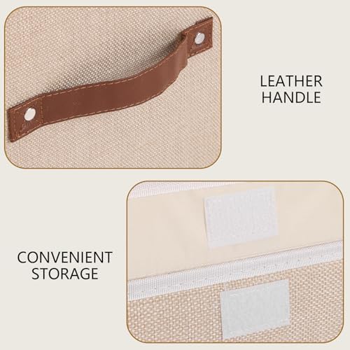 Yawinhe Collapsible Storage Boxes,Beige,10.2x7.9x6.7in,5-Pack - Image 6