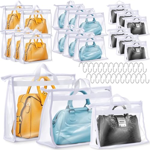 Chumia 20 Pack Clear Dust Cover Handbag Storage Organizer 3 Size, White by Chumia