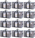 TAILI 12 Pack Silver XXL Moving Bags,Storage Bags with Visible Window by TAILI