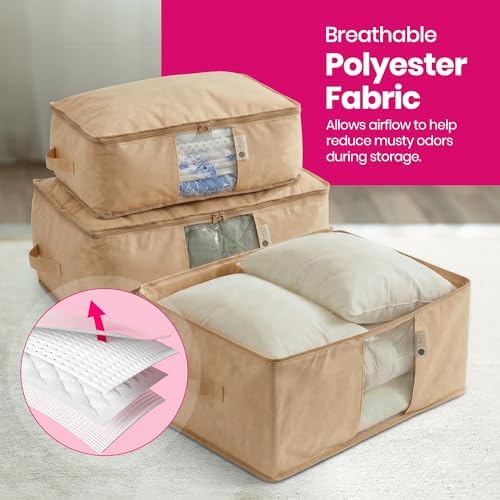 Storage Bags for Comforter, Clothes & Bedding Sets With Cedar Protection - Image 6