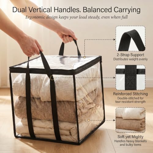 4-Pack Clear Storage Bag 11.8", Small PVC Soft Organizer - Image 4