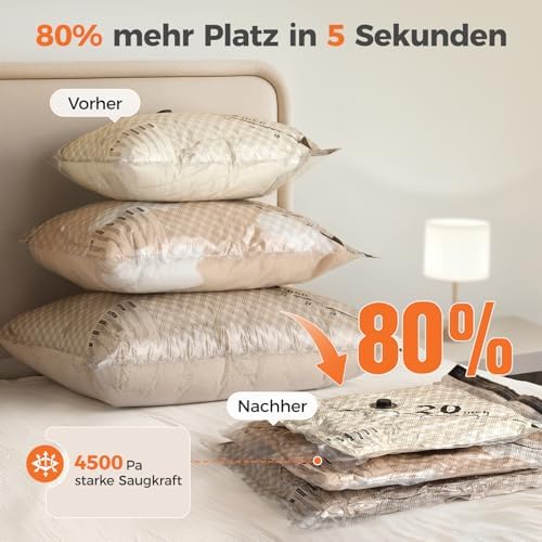 Innsky Vacuum Bags with Electric Air Pump, Pack of 12 (4 x 40 x 50 cm, 4 x 47 x 60 cm, 4 x 54 x 70 cm), Double Zip and Airtight Valve Vacuum Bags for Clothes, Travel, Bedding, Quilts - Image 2