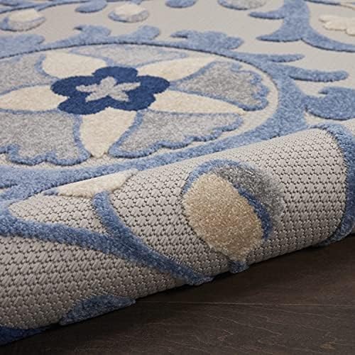 Nourison Home Aloha Blue Grey 2'8" x 4' Area Rug - Easy Clean, Non Shedding, Bed Room, Living Room, Dining Room, Kitchen (3' x 4') - Image 6