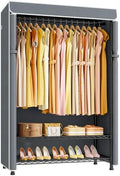 ULIFHOME H5C Plus Clothes Rack with Cover, Covered Clothing Rack Heavy Duty by UlifHome