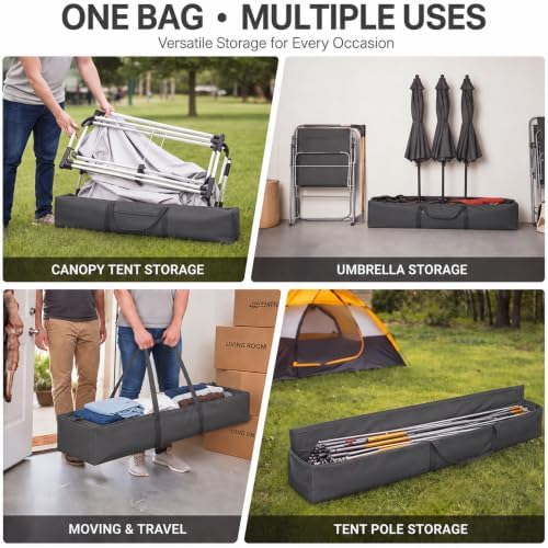 1 Pcs 83 x 16 x 12", 260 L Versatile Large Duffle Bag, Gray - Image 6