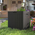 35 Gallon Pro Deck Boxes Outdoor Waterproof, Outdoor Storage Box with Lockable Lid & UV-Resistant for Patio Furniture, Outdoor Cushions, Garden Tools and Pool Supplies, Black by GraceYourYard