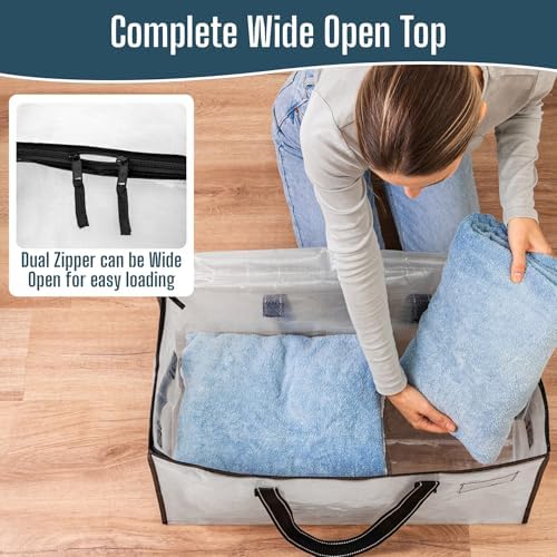 VENO Moving Bags, Storage Bags, Wide Open Top, Clear, 10 Pack - Image 3
