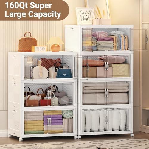 BROVIEW 480QT Large Stackable Storage Bins with Clear Doors, V20 3Pack - Image 6
