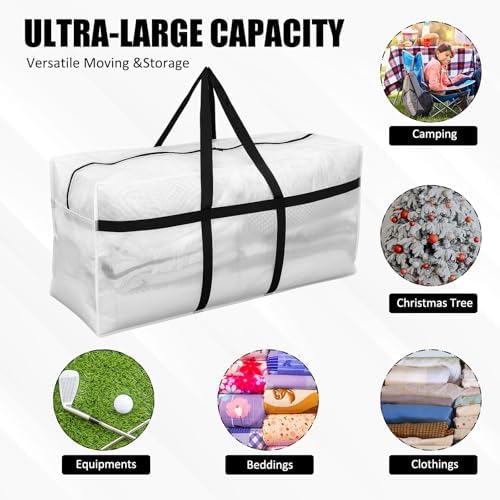 4 Pcs 66 Gallon Extra Large Moving Bags Heavy Duty Storage Bag - Image 4