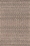 Eyely Moroccan Woven Area Rug 10X14 Natural/Black, Indoor Outdoor Rug by eyely
