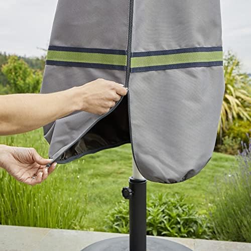 DUCKCOVERS Soteria Waterproof 101 Inch Patio Offset Umbrella Cover with Integrated Installation Pole, Patio Furniture Covers - Image 6