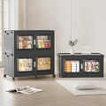 BROVIEW 660 Qt/165 Gal Stackable Storage Bins with Lids, 3 Pack, Black by BROVIEW-EnjoytheArtofLife
