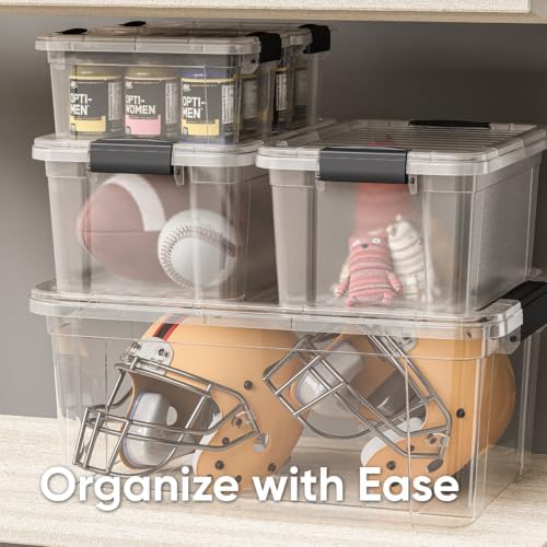 Superio Clear Storage Boxes with Lids, Plastic Container Bins for Organizing, Stackable Crates, BPA Free, Non Toxic, Odor Free, Organizers for Home, Office, School, and Dorm (22 Quart, 2 Pack) - Image 5