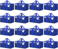 16 Pack Extra Large Clothes Storage Bins with Lids, Moving Bags, Blue by ukeetap
