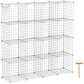 C&AHOME Wire Cube Storage, 16-Cube Organizer Metal C Grids Storage, White by CAHOME