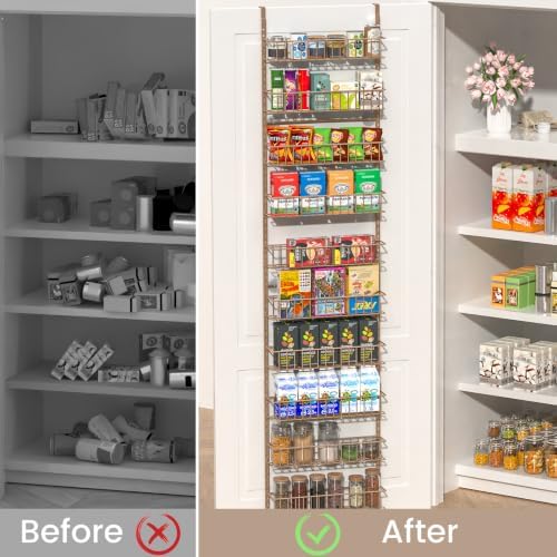 ElegantArray 9-Tier Pantry Door Organizer, Brown - Image 5