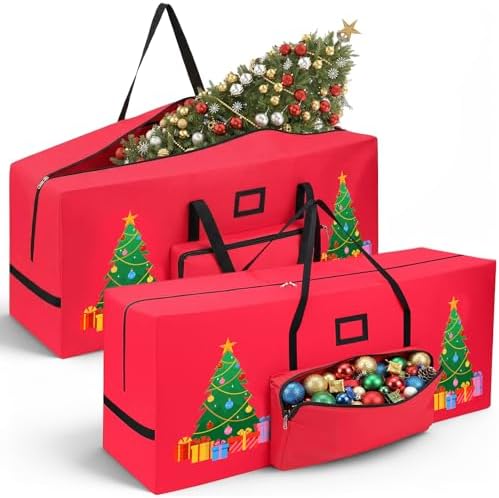 2 Pcs Christmas Tree Storage Bag for 7.5 ft Xmas Tree by Locmeo