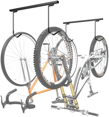 WALMANN Ceiling Mounted Bike Rack for Garage, Ceiling Bike Storage by WALMANN