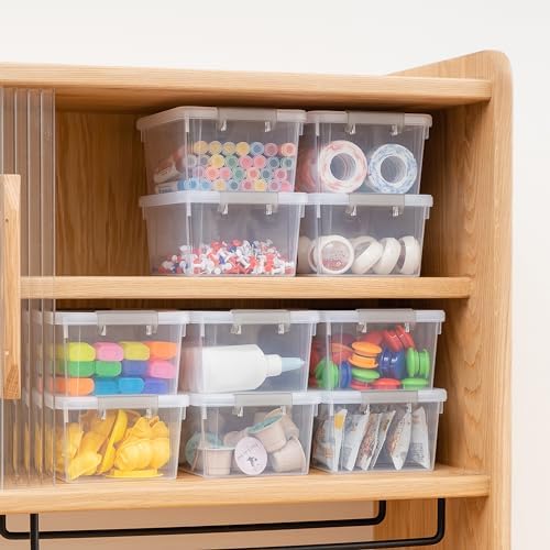 Citylife 20Packs 1.3Qt Small Storage Bins with Lids,Stackable Clear - Image 6