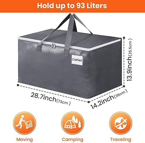 BlissTotes Large Moving Bags, Storage Bags, 93L-10 Pack - Image 2