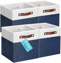 OrganiHaus 11x11 Cube Storage Bins, Set of 4 - Fabric Storage Cubes by OrganiHaus