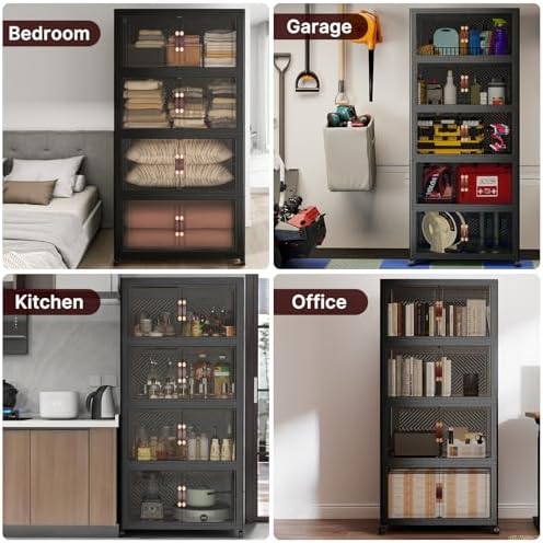UAMFURI Stackable Storage Bins with Lids, 960QT Lockable Storage Cabinet - Image 3