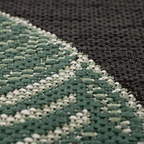 Paco Home Tropical Outdoor Rug Jungle Leaves Design for Patio in Black Green, Size: 4' x 5'7" - Image 6