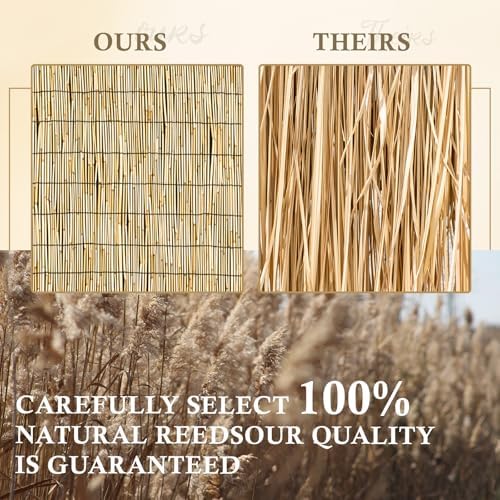 Natural 4FT X16.4FT Reed Fencing Roll Bamboo Privacy Fence Screen - Image 5