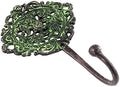 Indian Shelf 4 Piece Floral Brass Antique Wall Hooks for Bags Keys & Coats by IndianShelf