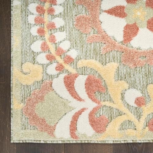 Nourison Home Aloha Sage Rose 5'3" x 7'5" Area Rug - Easy Clean, Non Shedding, Bed Room, Living Room, Dining Room, Kitchen (5' x 8') - Image 6