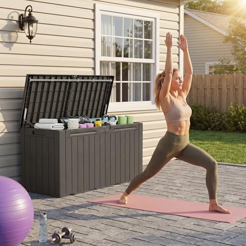 Devoko 100 Gallon Outdoor Storage Box, Waterproof Deck Box Lockable - Image 2