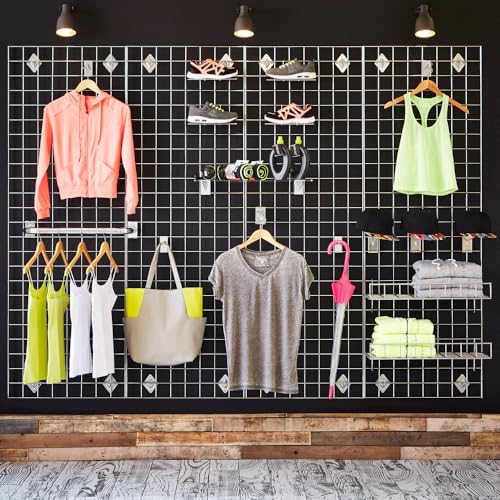 Heavy Duty Grid Wall Commercial Grade Gridwall Panels – Grid Panel for Any Retail Display Wall Grid 2' Width x 5' Height, Black (Pack of 4) - Image 2