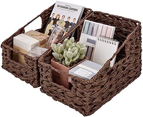 GRANNY SAYS Bundle of 3 Sets Wicker Storage Baskets for Organizing Home - Image 2