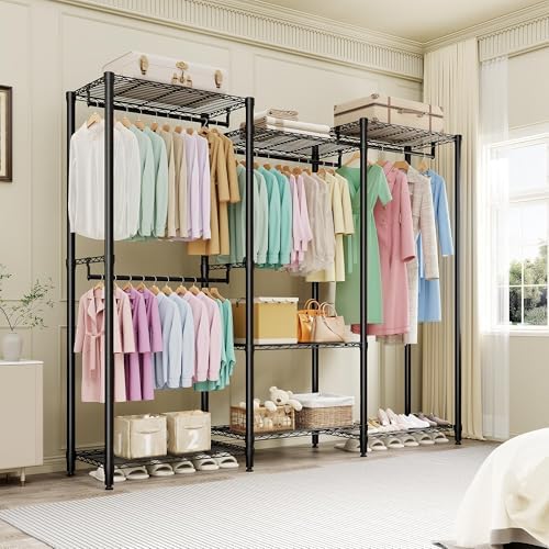 Garvee Clothes Rack Heavy Duty Freestanding 4 Hanging Rods Adjustable by Garvee