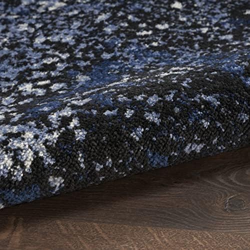 Nourison Home Passion Light Blue/Black 2'2'' x 10' Area-Rug, Modern, Abstract, Easy-Cleaning, Non Shedding, Bed Room, Living Room, Dining Room, Kitchen, (10' Runner) - Image 6
