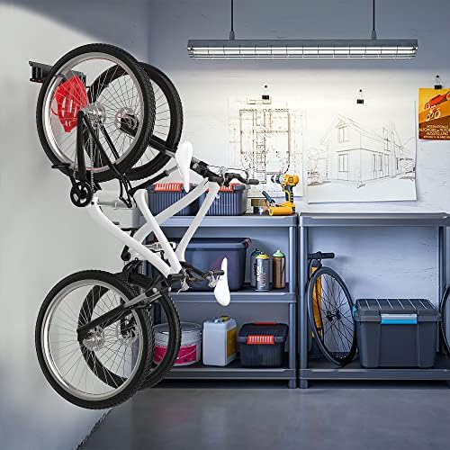 Ultrawall Bike Rack, Garage Bike Rack Wall Mount for 2 Bicycle and 1 Helmet, Heavy Duty Bike Storage for Home Space Saving Holds Up to 100lbs (Pack of 2) - Image 4