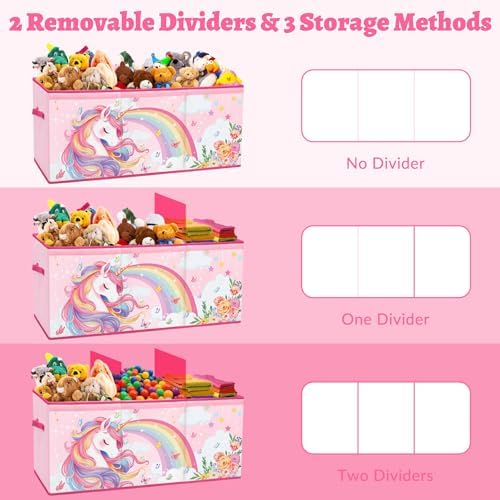 decalsweet Large Toy Box Collapsible Chest Organizer with Flip Lid for Kids - Image 7