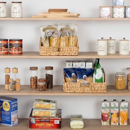 StorageWorks Pantry Baskets for Organizing, Hyacinth Storage Baskets,2-Pack - Image 3