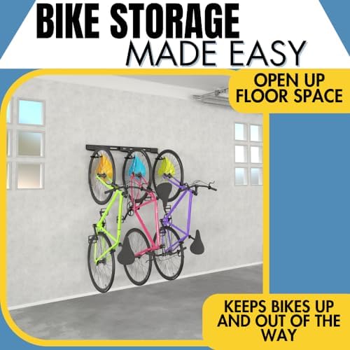 Koova Wall Mount Bike Rack | Steel Bike Mount | Adjustable Hangers | Easy Mount | USA Made - Image 5