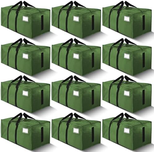 HOMESURE Supports 200lbs Heavy Duty Moving Bags - Strong Zipper & Wrap-Around Handles - Water-Resistant Storage Totes, Durable Alternative to Moving Boxes - 12 Pack - Olive Green by testVendor01-gamma