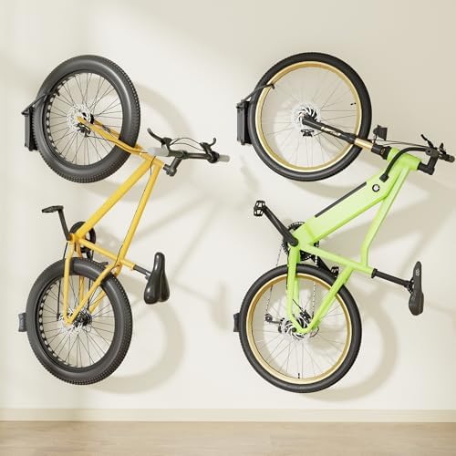 monTEK Swivel Bike Wall Mount for Fat Tire, Up to 4.5" Tire Width, 2 Pack - Image 2