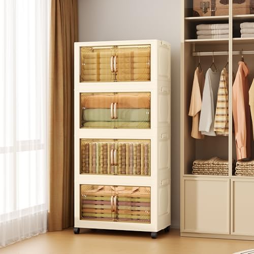 102QT 4-Tier Storage Bins with Lids for Home, Closet, Dorm by Unknown