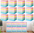 Yinder 12 Pcs Cube Storage Bin Rainbow Colorful 10.5''x10.5''x11'' Storage Bins for Playroom Decor Colorful Bins for Kids Foldable Baskets for Nursery Organizer Boxes Fabric Boxes by Yinder