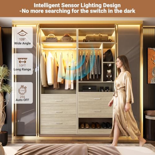 Besiost Closet Systems with 5 Drawers & 3CCT Sensor Light - Image 4